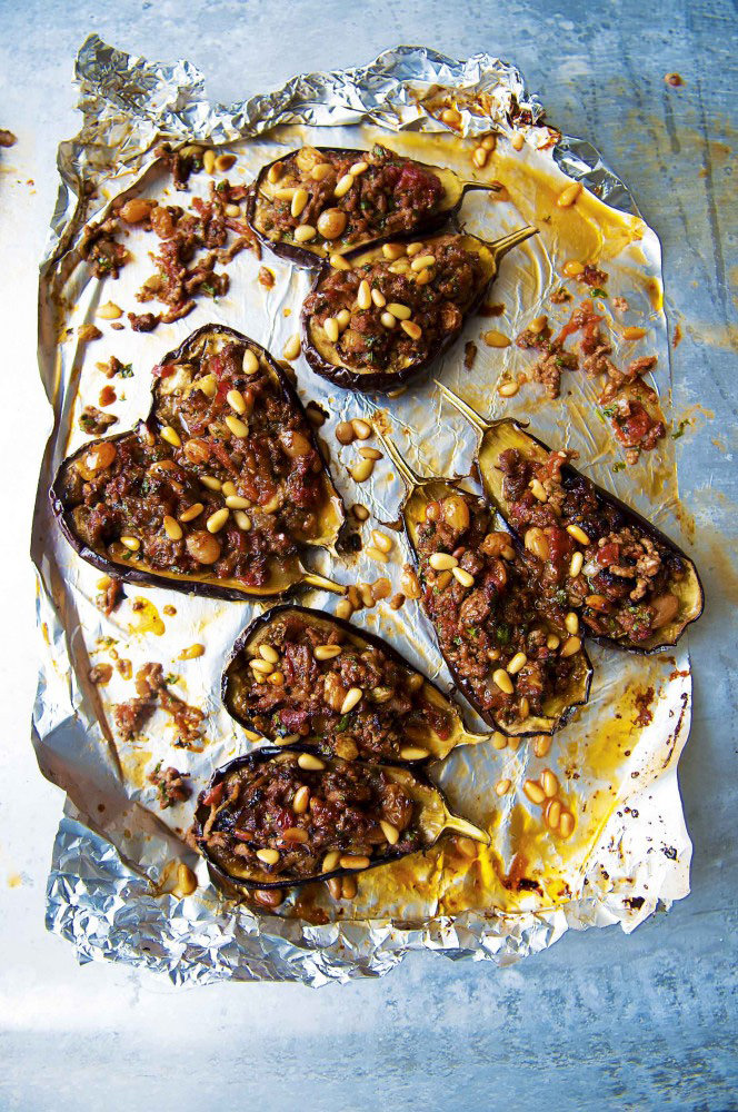Aubergines Stuffed