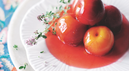 Honeyed apricots