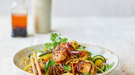Pan fried scallop and noodle salad 2