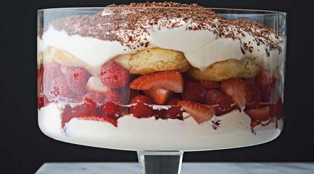 Berry, sauternes and mascarpone trifle