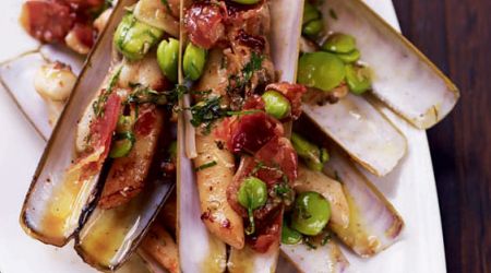 5 Razor Clams Broad Beans 53