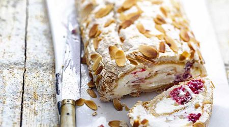 Raspberry roulade