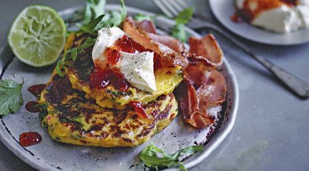 Corn Fritters And Bacon