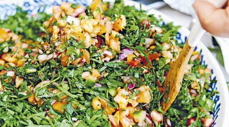 Pomegranate and walnut salad