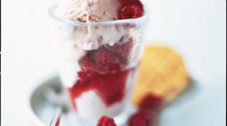 Redcurrant rose ice cream