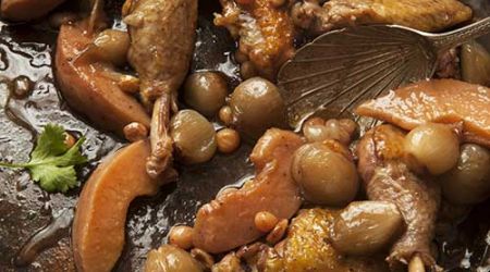 Guinea fowl and quince tagine